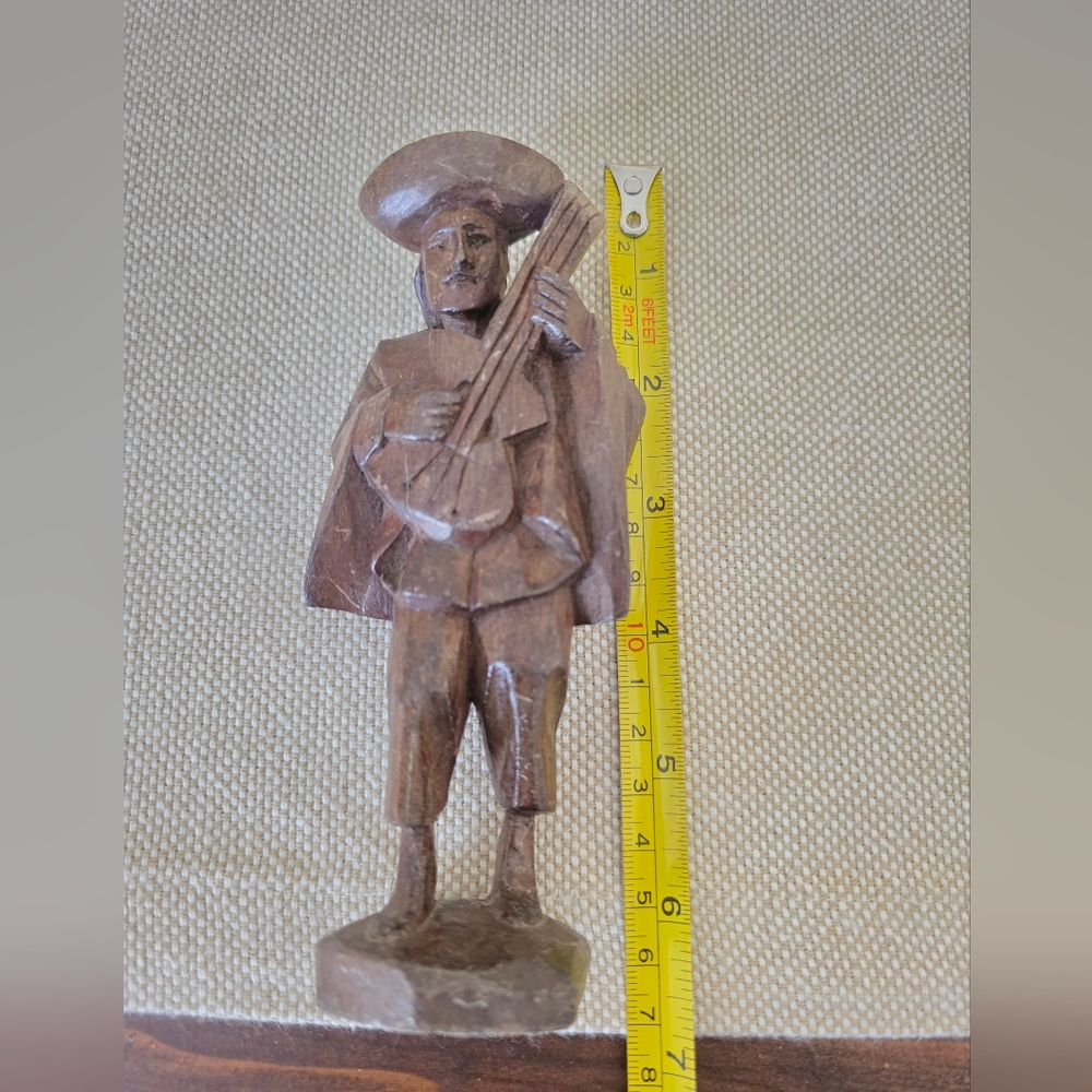 Rustic Brown Musician Sculpture